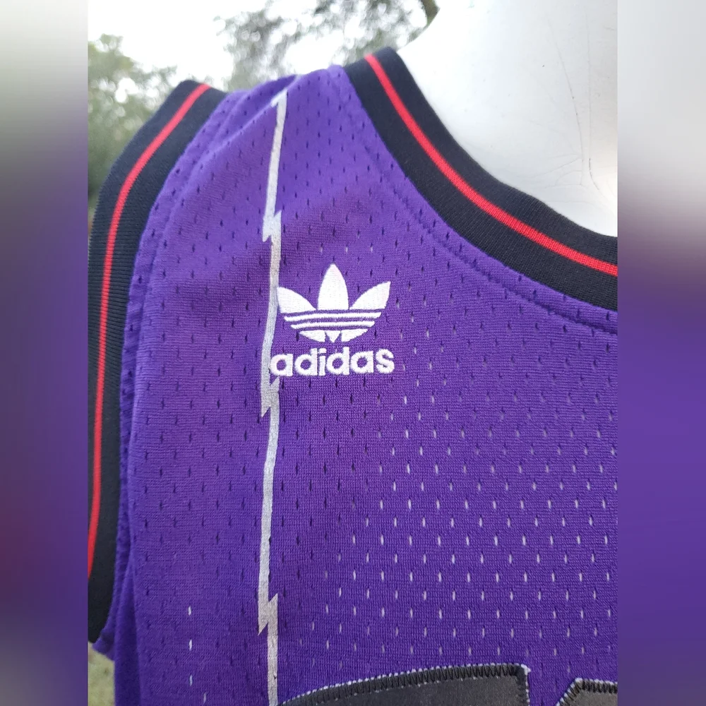 Adidas Hardwood Classics Purple Toronto Raptors Jersey Dino Vince Carter 15 +2 L
